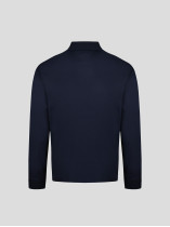 Polo à Manches Longues Zippée Grande Taille Marine