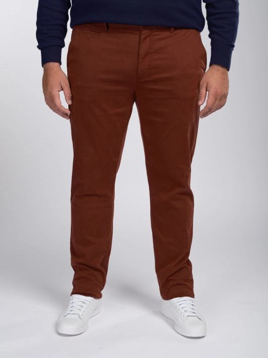 Pantalon Chino Grande Taille Bordeaux Capel