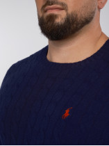 Pull En Cachemire Bleu Marine Grande Taille