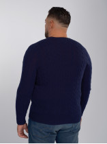 Pull En Cachemire Bleu Marine Grande Taille
