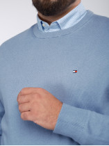 Pull Col Rond Maille Tommy Hilfiger Ciel Grande Taille