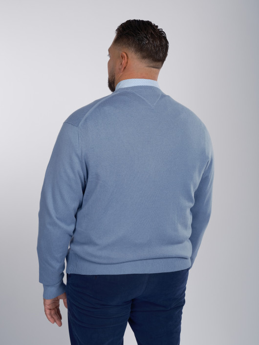 Pull Col Rond Maille Tommy Hilfiger Ciel Grande Taille