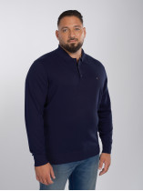 Pull Col Polo Bleu Marine Grande Taille
