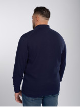 Pull Col Polo Bleu Marine Grande Taille