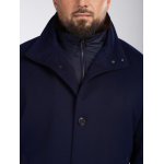 Manteau en cachemire bleu marine grande taille Paul & Shark