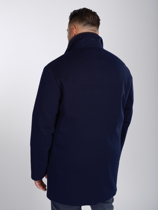 Manteau Cachemire Col Fourrure Marine Paul & Shark