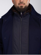 Manteau Cachemire Col Fourrure Marine Paul & Shark