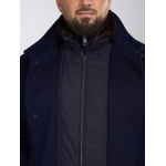 Manteau en cachemire bleu marine grande taille Paul & Shark