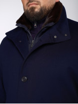 Manteau Cachemire Col Fourrure Marine Paul & Shark