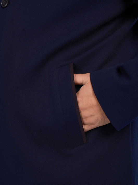 Manteau Cachemire Col Fourrure Marine Paul & Shark