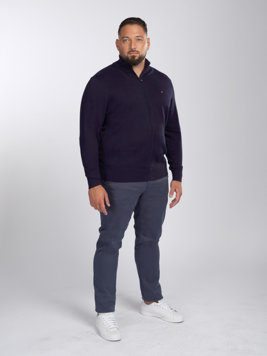 Cardigan Zippe Tommy Hilfiger Grande Taille marine homme grande taille - Capelstore