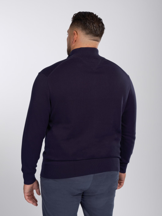 Cardigan Zippe Tommy Hilfiger Grande Taille marine homme grande taille - Capelstore