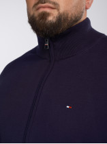 Cardigan Zippe Tommy Hilfiger Grande Taille marine homme grande taille - Capelstore