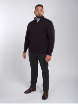 Pull Col Camionneur Tommy Hilfiger Grande Taille noir homme grande taille - Capelstore