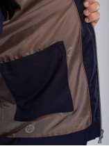 Cardigan Zippé Mix Matière Grande Taille Marine