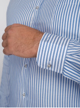Chemise Twill A Rayures Grande Taille Marine