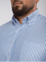 Chemise Twill A Rayures Grande Taille Marine
