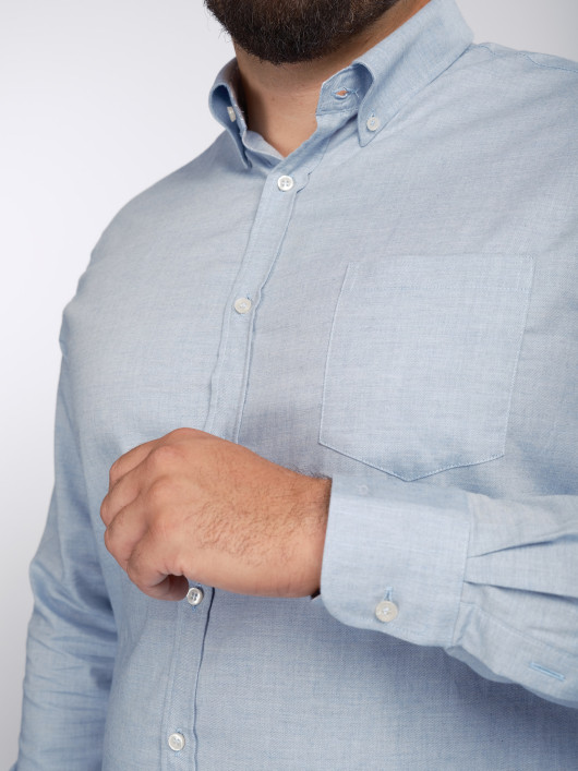 Chemise Flanelle Grande Taille Bleu Ciel