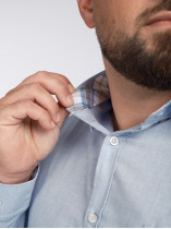Chemise Flanelle Grande Taille Bleu Ciel