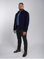 Blouson Cachemire Grande Taille Bleu Marine