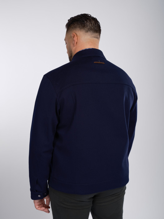Blouson Cachemire Grande Taille Bleu Marine