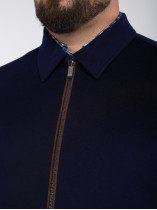 Blouson Cachemire Grande Taille Bleu Marine