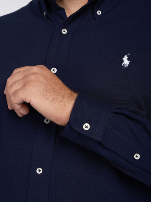 Chemise Maille Grande Taille Marine