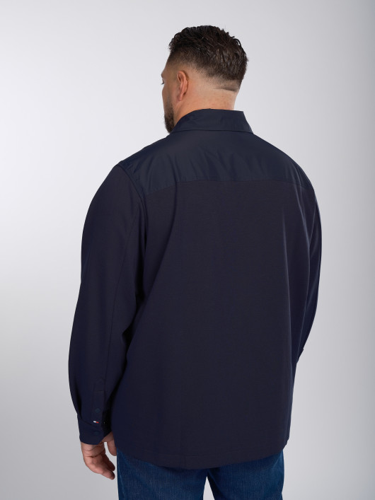 Surchemise Mix Media Grande Taille Marine