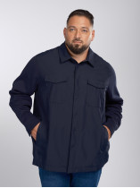 Surchemise Mix Media Grande Taille Marine