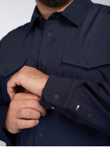 Surchemise Mix Media Grande Taille Marine