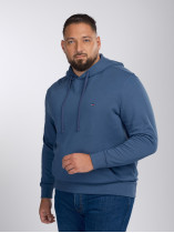 Sweatshirt A Capuche Bleu Grande Taille