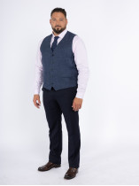 Gilet De Costume Armuré Grande Taille Bleu Foncé Capel