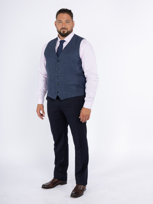 Gilet De Costume Armuré Grande Taille Bleu Foncé Capel