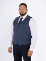 Gilet De Costume Armuré Grande Taille Bleu Foncé Capel