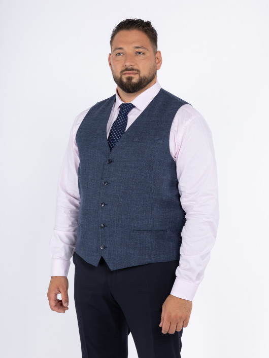 Gilet De Costume Armuré Grande Taille Bleu Foncé Capel