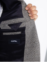 Veste Grande Taille  Marron à Chevrons - Capelstore