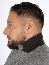 Veste Grande Taille  Marron à Chevrons - Capelstore
