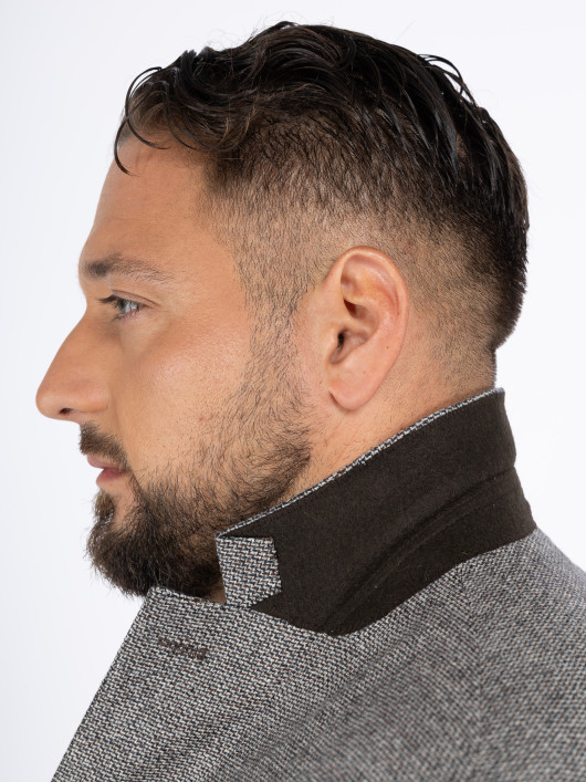 Veste Grande Taille  Marron à Chevrons - Capelstore