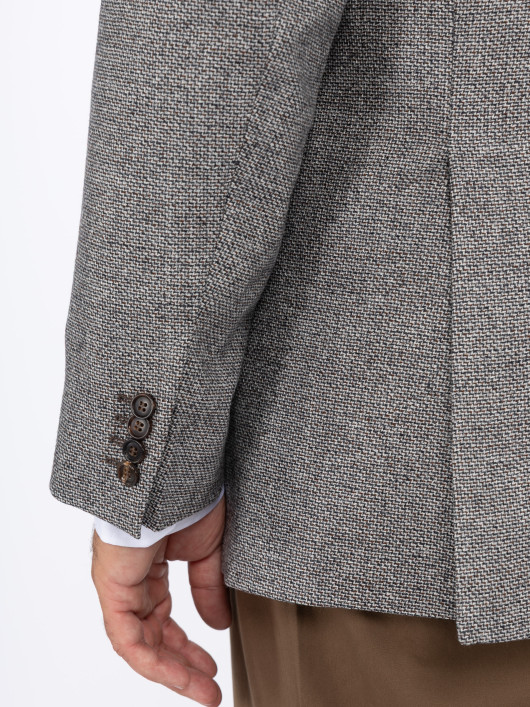 Veste Grande Taille  Marron à Chevrons - Capelstore