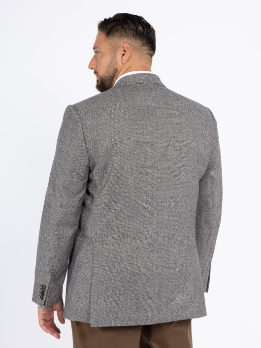 Veste Grande Taille  Marron à Chevrons - Capelstore