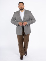 Veste Grande Taille  Marron à Chevrons - Capelstore