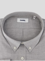 Chemise Unie Grande Taille Gris