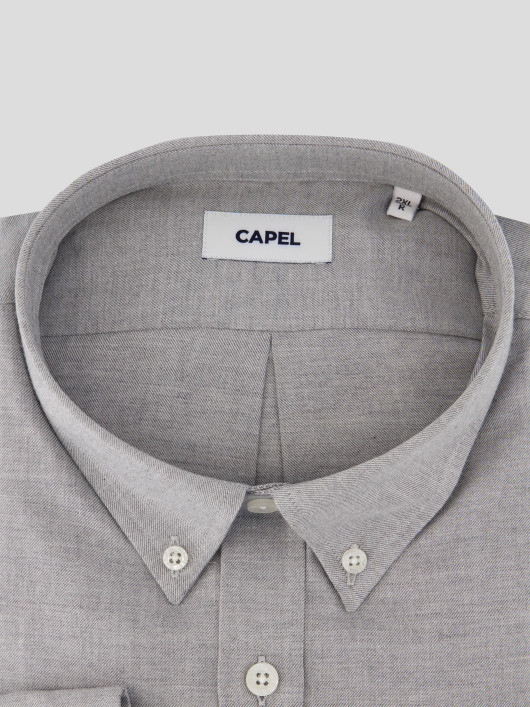 Chemise Unie Grande Taille Gris