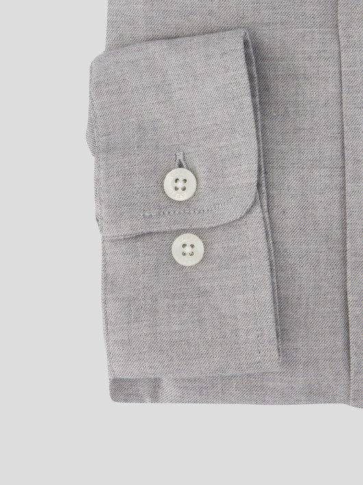 Chemise Unie Grande Taille Gris