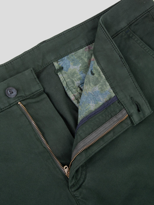 Pantalon Chino Grande Taille Vert Foncé Capel