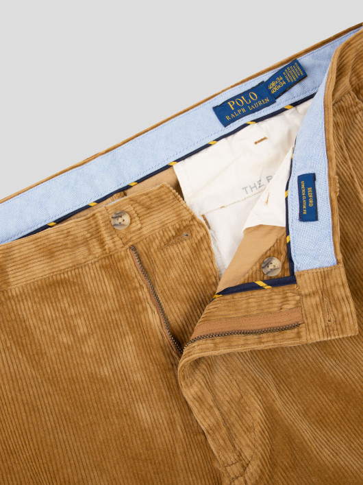 Pantalon Chino Velours Grande Taille Beige