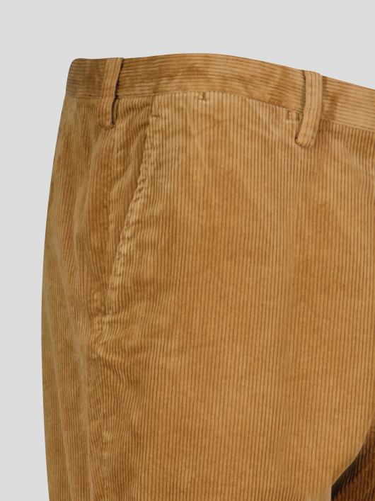 Pantalon Chino Velours Grande Taille Beige