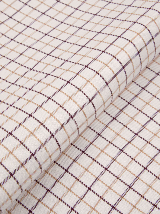 Chemise A carreaux Grande Taille Beige