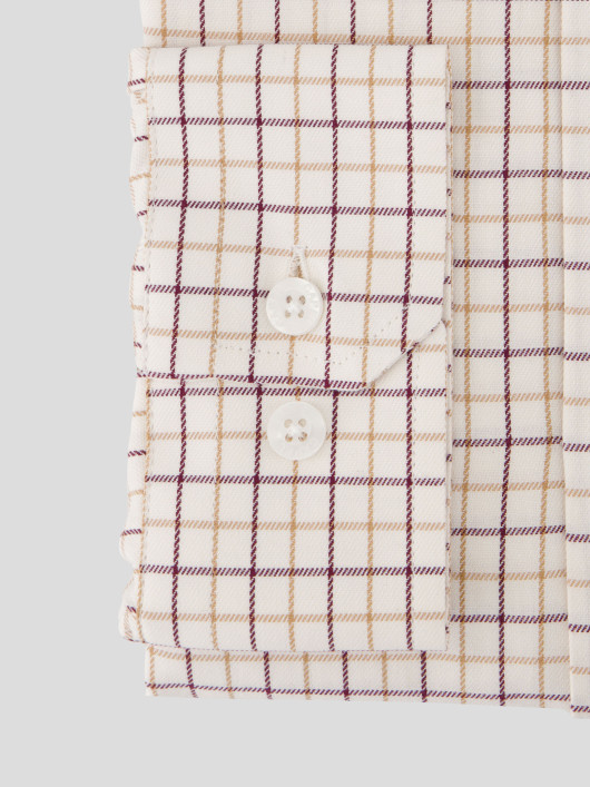 Chemise A carreaux Grande Taille Beige