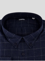 Chemise Flanelle A Carreaux Grande Taille Marine